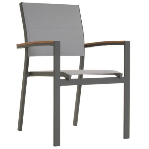 Krzesło ogrodowe składane, antracytowe, 86,5 x 57 x 57,5 cm