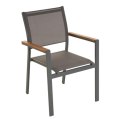 Metalowe krzesło ogrodowe, składane, antracytowe