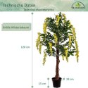 PLANTASIA Sztuczne drzewo 120 cm Wisteria żółta