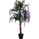 PLANTASIA Wisteria sztuczna 120 cm, kwiaty niebiesko-fioleto