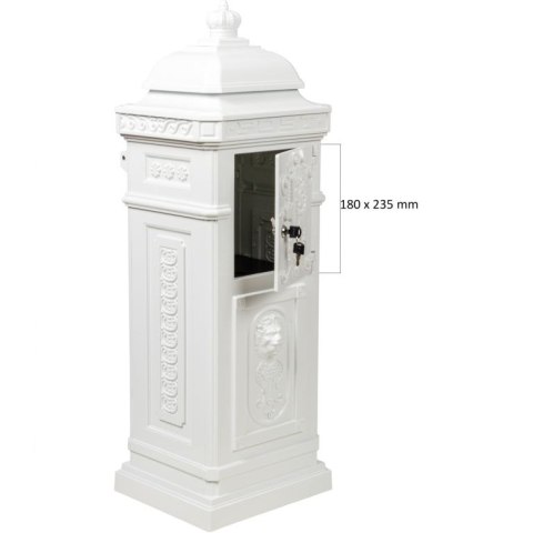 Skrzynka na listy antyczna biała