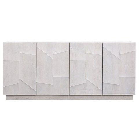 Kredens DKD Home Decor Biały Krem Drewno mango 180 x 40 x 80 cm