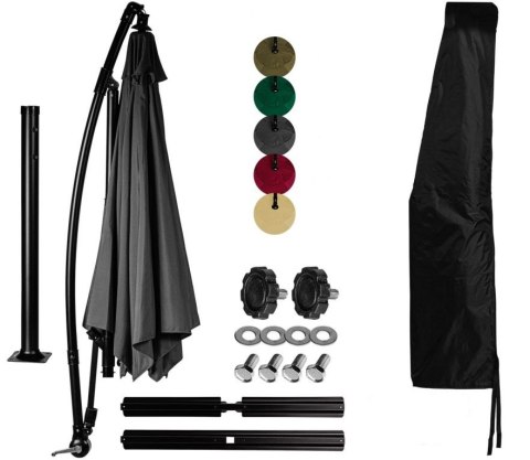 STILISTA Parasol ogrodowy, 330 x 249 cm, zielony