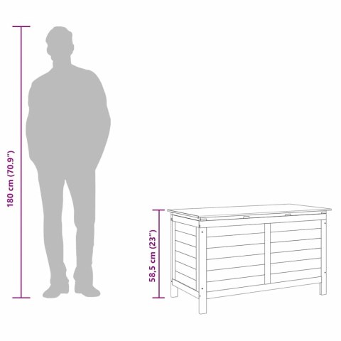 Skrzynia ogrodowa, 99x49,5x58,5 cm, lite drewno jodłowe