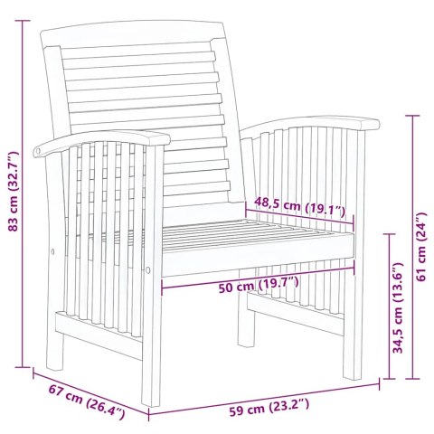Krzesła ogrodowe, 2 szt., lite drewno akacjowe