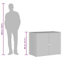 Szafka ogrodowa, czarna, 100x55,5x80 cm, rattan PE