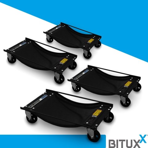 Wózki Manewrowe Wózek 4szt komplet warsztatowy jezdne do samochodu BITUXX