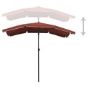 Parasol ogrodowy na słupku, 200x130 cm, terakota