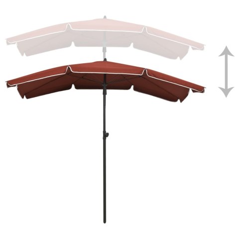Parasol ogrodowy na słupku, 200x130 cm, terakota