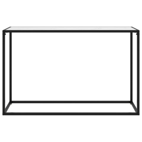 Stolik konsolowy, biały, 120x35x75 cm, szkło hartowane