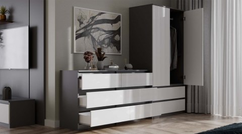 Szafa Malwa SS-90 ANTRACYT BIEL