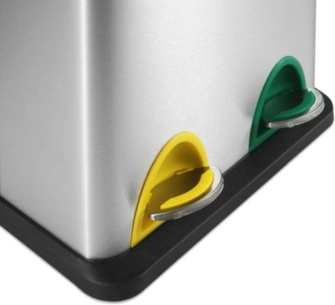 JAGO Kosz na śmieci z pedałem, stal nierdzewna, 2 x 8 L
