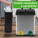JAGO Kosz na śmieci z pedałem, stal nierdzewna, 2 x 8 L