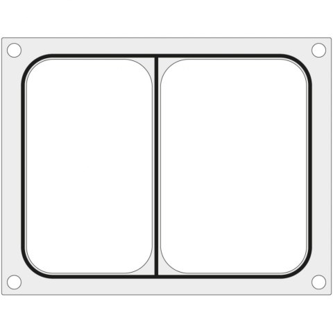 Matryca forma do zgrzewarek MCS na tackę dwudzielną 227x178 mm - Hendi 805466