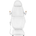 Fotel kosmetyczny do zabiegów masażu tatuażu regulowany 150 kg RHO - biały