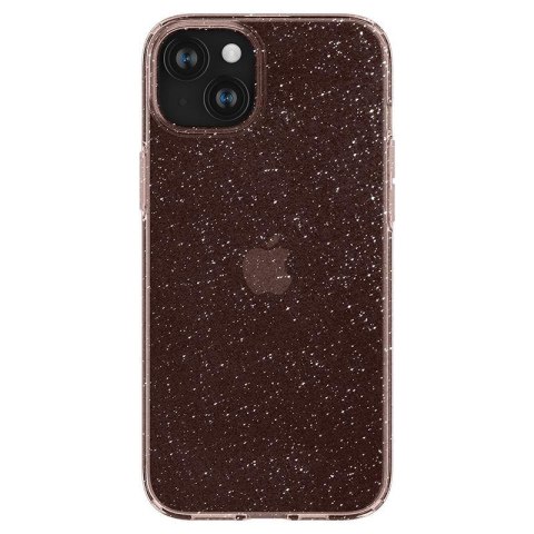 Etui case na iPhone 15 Plus Liquid Crystal Glitter - różowo przezroczyste