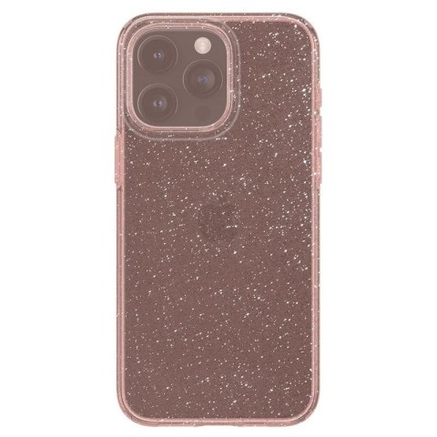 Etui case na iPhone 15 Pro Liquid Crystal Glitter - różowo przezroczyste