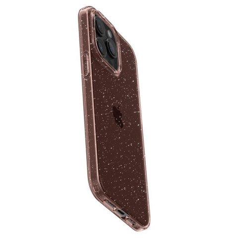 Etui case na iPhone 15 Pro Liquid Crystal Glitter - różowo przezroczyste