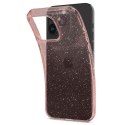Etui case na iPhone 15 Pro Max Liquid Crystal Glitter - różowo przezroczyste