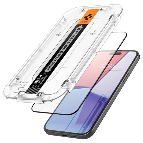 Szkło hartowane ochronne na iPhone 15 Plus Glas.tR EZ Fit FC - czarne 2 szt.