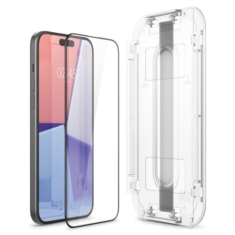 Szkło hartowane ochronne na iPhone 15 Plus Glas.tR EZ Fit FC - czarne 2 szt.