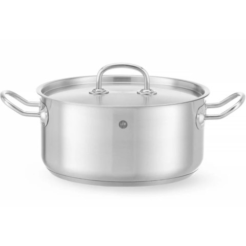 Garnek niski Kitchen Line z pokrywką 4,9 l śr. 240 x 110 h - Hendi 836026