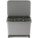 ŚMIETNIK KOSZE NA ŚMIECI SYSTEMA SORTIBOX 4W1 SMOOTH GRAY