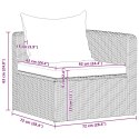 3-cz. zestaw mebli do ogrodu z poduszkami, rattan PE, szary
