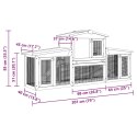 Duża klatka z zadaszeniem dla królików, drewniana