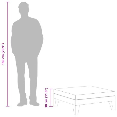 Moduł podnóżka, ciemnoszara poduszka, drewno akacjowe