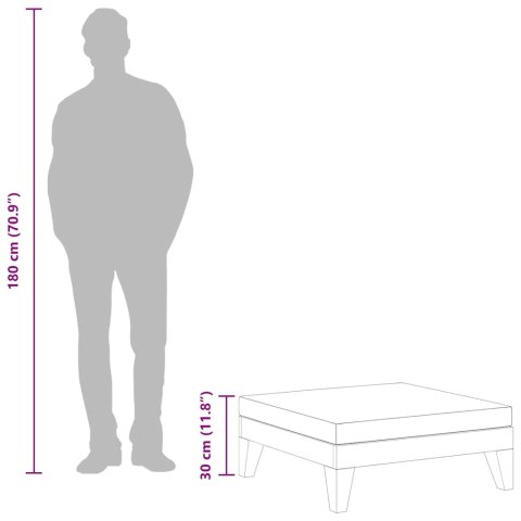 Moduł podnóżka, kremowa poduszka, drewno akacjowe