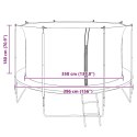 Siatka zabezpieczająca do okrągłej trampoliny, 3,96 m