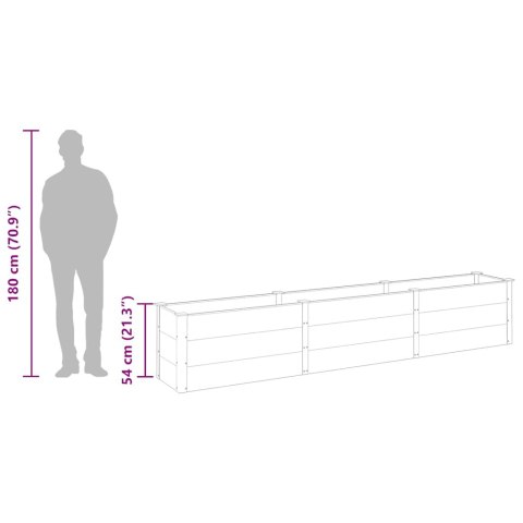 Podwyższona donica ogrodowa, 300x50x54 cm, WPC, szara