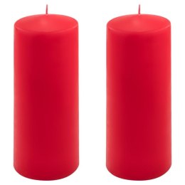 Zestaw świec słupkowych, 20 cm, Ø 7,5 cm, czerwona, 2 szt