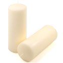 Zestaw świec słupkowych, 20 cm, Ø 7,5 cm, kremowy, 2 sztuki.