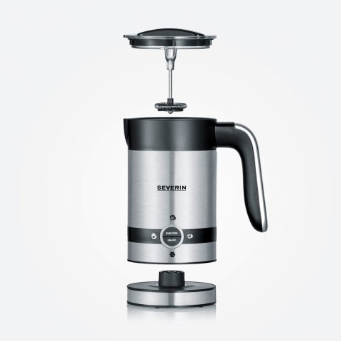 SEVERIN SPIENIACZ DO MLEKA POJ. 200ML, SPIENIA NA ZIMNO I NA CIEPŁO, STAL, 2 PROGRAMY, AUTO- WYŁĄCZANIE, MOC 450W SM3584