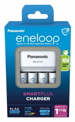 ŁADOWARKA PANASONIC SMARTPLUS + 4x AA ENELOOP 2000 mAh