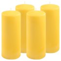 Zestaw świec filarowych, 25 cm, Ø 10 cm, żółte, 4 szt.