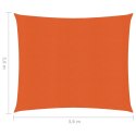 Żagiel przeciwsłoneczny, 160 g/m², pomarańcz, 3,6x3,6 m, HDPE