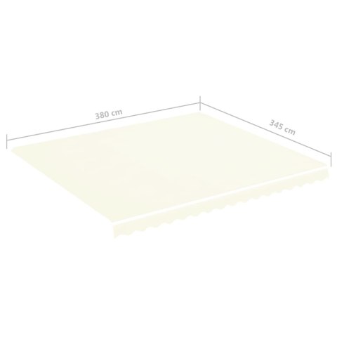Zapasowa tkanina na markizę, kremowa, 4x3,5 m