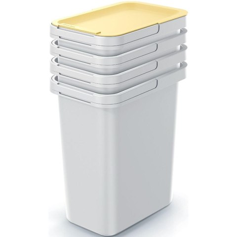 ŚMIETNIK KOSZE NA ŚMIECI SET 4x12 L SYSTEMA SORTIBOX POPIELATY