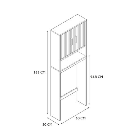 Szafka nad sedes Klaus naturalna