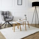 Zestaw 2 stolików kawowych Paraiba biały/naturalny