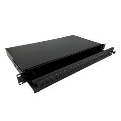Alantec Przełącznica światłowodowa 24xSC simplex / 24xLC duplex 19" 1U z płytą czołową oraz akcesoriami montażowymi (dławiki, op