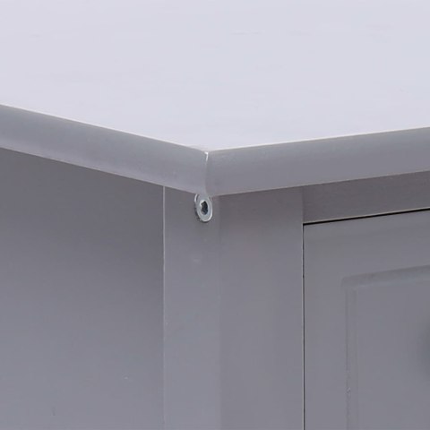 Stolik boczny, szary, 40 x 40 x 40 cm, drewno paulownia