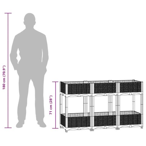 Donica do podniesionej rabaty, 120x40x71 cm, polipropylen