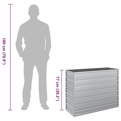 Donica do podwyższonej rabaty, 100x40x77cm, stal galwanizowana