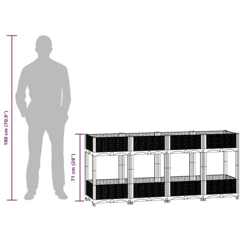 Donica do podwyższonej rabaty, 160x40x71 cm, polipropylen