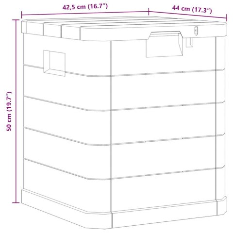 Skrzynia ogrodowa, 90 L, brązowa