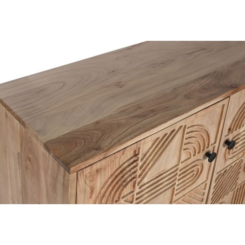 Kredens Home ESPRIT Brązowy Czarny Metal Drewno akacjowe 145 x 40 x 80 cm